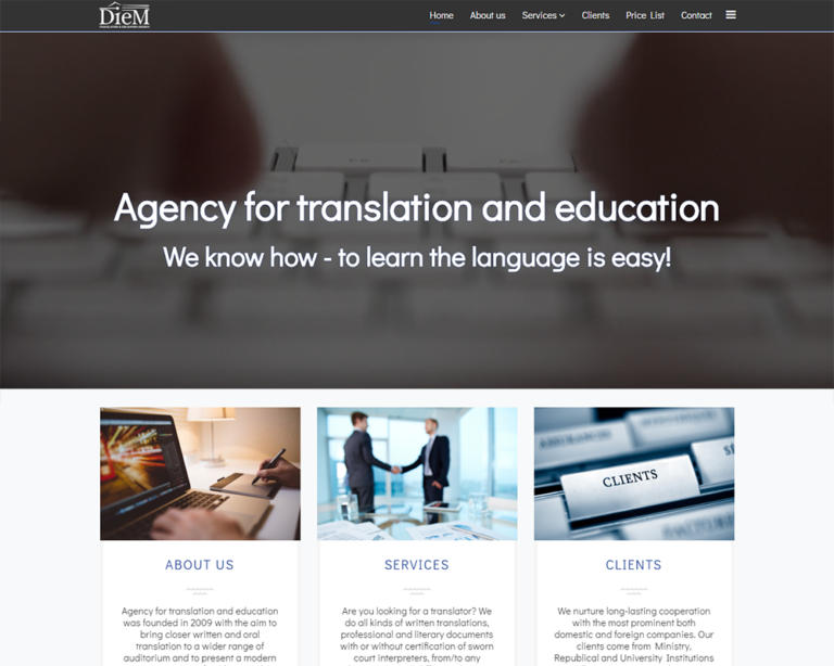 Diem Translation Agency – cover